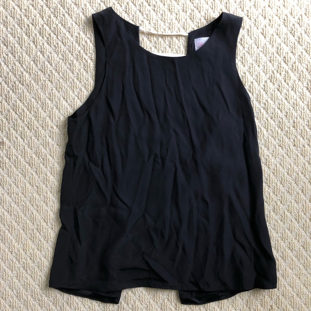 Parker Silk Black Tank NWT